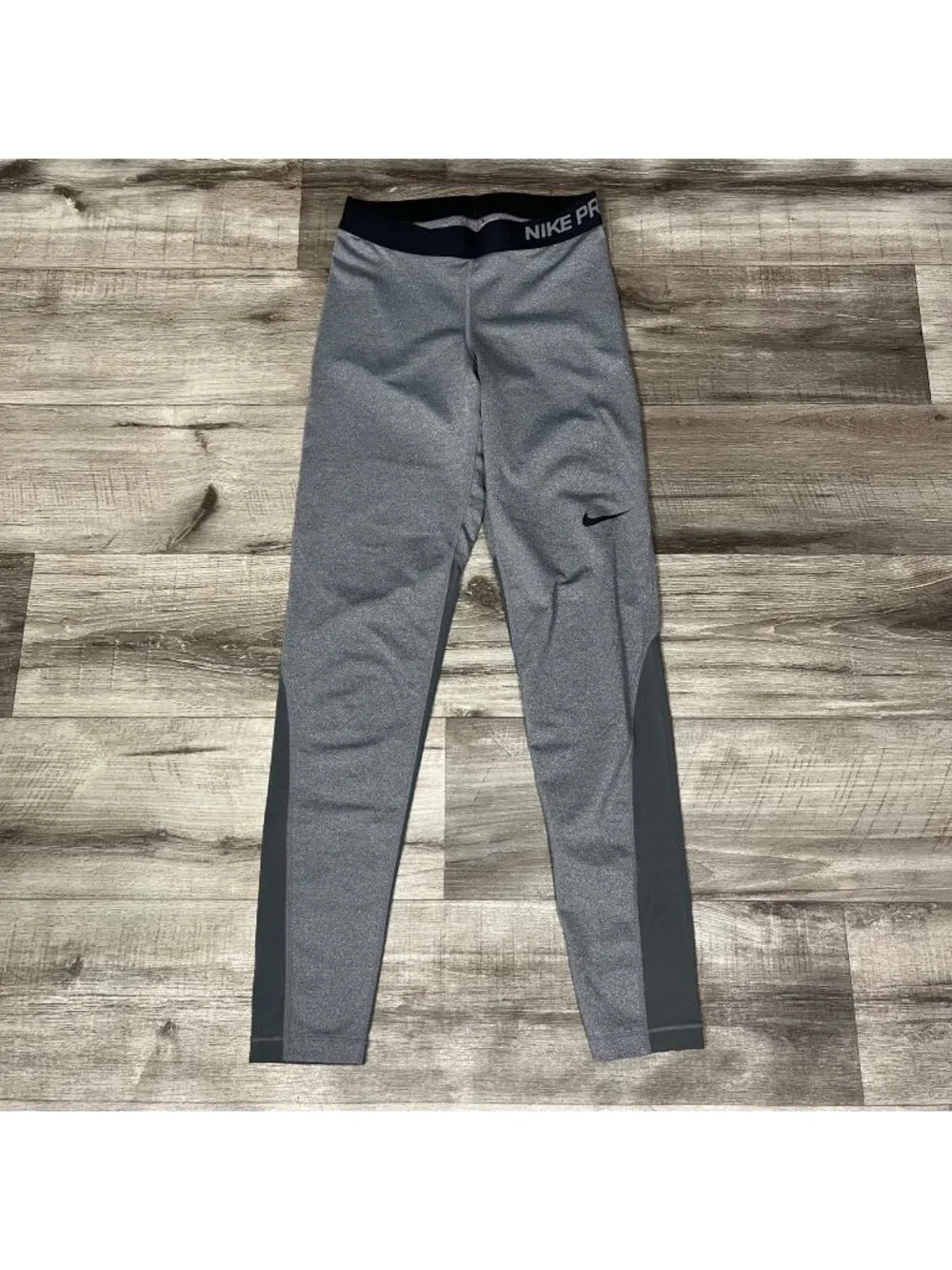 Nike Pro Athletic Mid Rise 7/8 Ankle Yoga Pants Grey Black Women’s Size S
